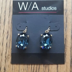 NWT Blue crystal earrings
